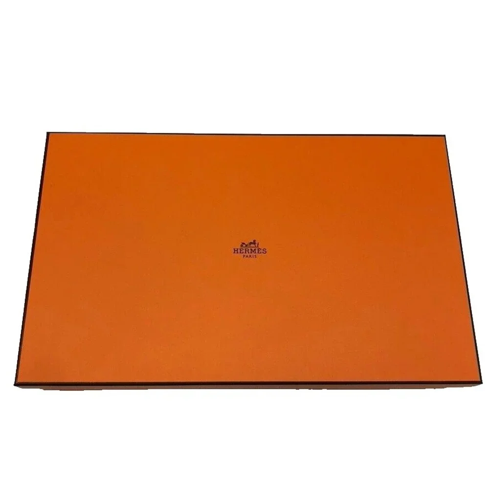Authentic Hermes Orange Storage Gift Box Empty 15x9x2.5 Medium Rectangle